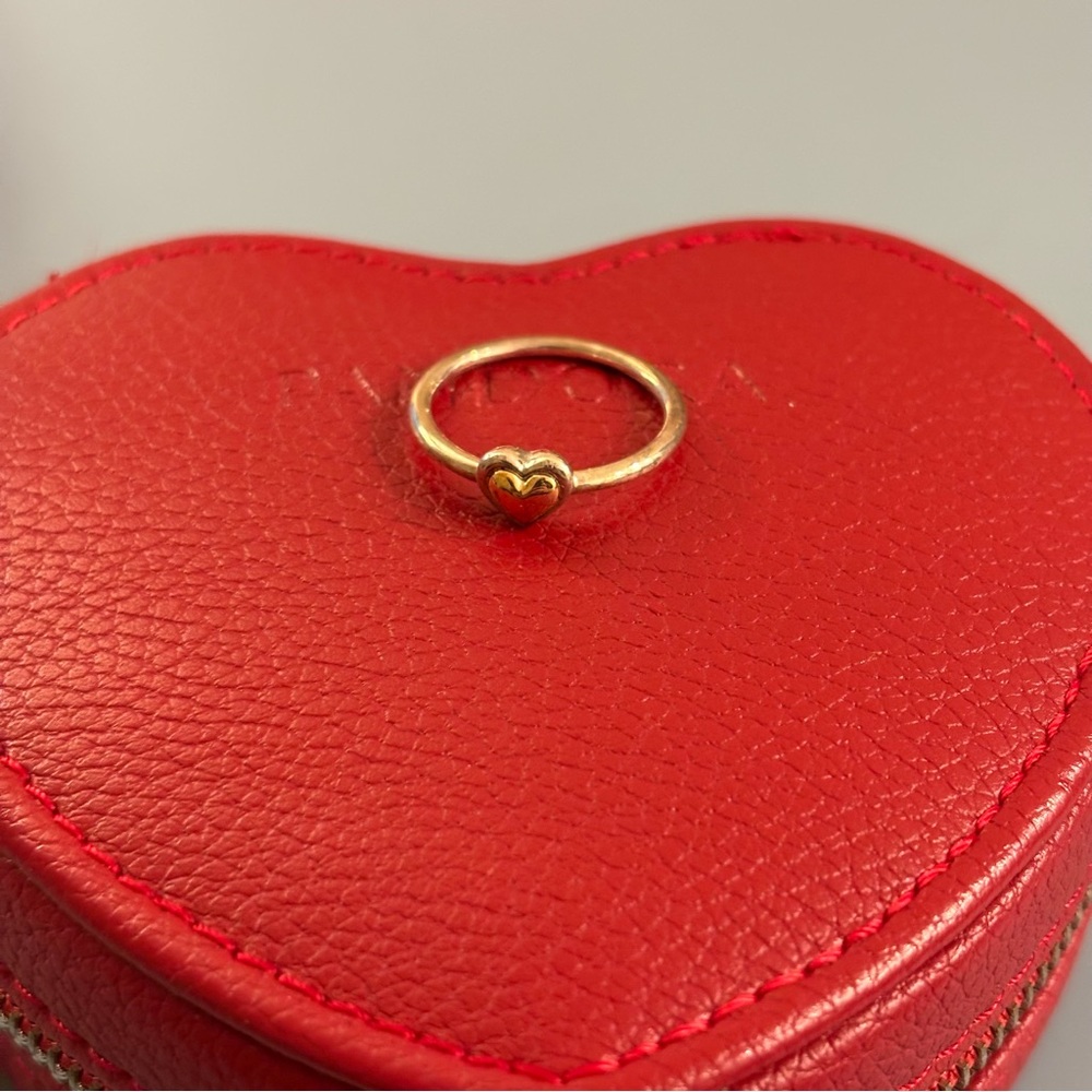 Pandora 14k Gold Domed Golden Heart Ring